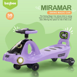 Baybee Miramar Magic Swing Cars Ride ons for Kids with PP Wheels