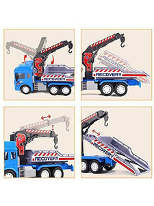 Action Tow Truck Toy For Kids - Blue (MS-S-24)