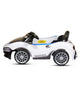 11CART White Battery-Operated Ride on Remote Control Kids Electric Car