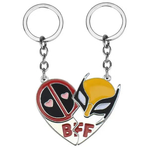 Deadpool & Wolverine Keychain Pendant & Bracelet