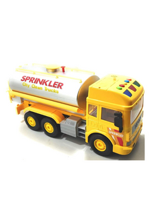 Water Tanker Sprinkler Truck Toy For Kids- Yellow (MS-O-24)