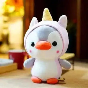 Cute Hooded Penguin Plush Keychain