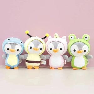 Cute Hooded Penguin Plush Keychain