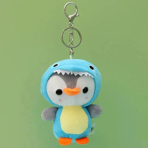 Cute Hooded Penguin Plush Keychain - Bear Hugs