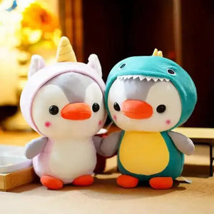 Cute Hooded Penguin Plush Keychain