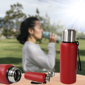 Stainless Steel Water Bottle, Fridge Water Bottle, Stainless Steel Water Bottle Leak Proof, Rust Proof, Cold & Hot Thermos steel Bottle| Leak Proof | Office Bottle | Gym | Home | Kitchen | Hiking | Trekking | Travel Bottle (1000ML/800ML/Approx 600ML)