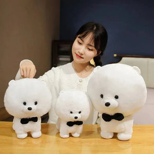 Ultra-Soft Realistic Bichon Frize Plush Dog (25 cm)